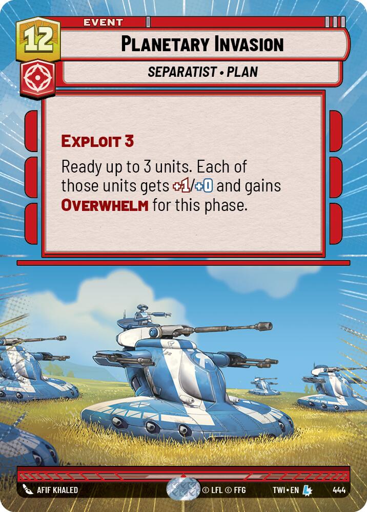 Planetary Invasion (444) (Hyperspace) (444) [Twilight of the Republic] | Cards and Coasters CA