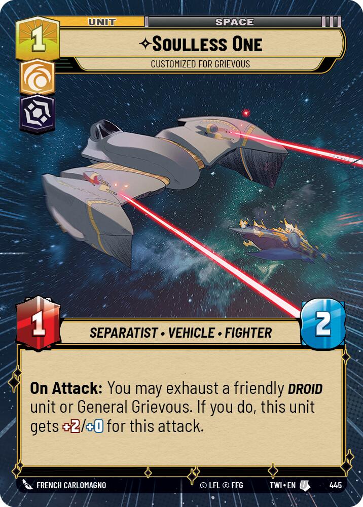 Soulless One - Customized for Grievous (445) (Hyperspace) (445) [Twilight of the Republic] | Cards and Coasters CA
