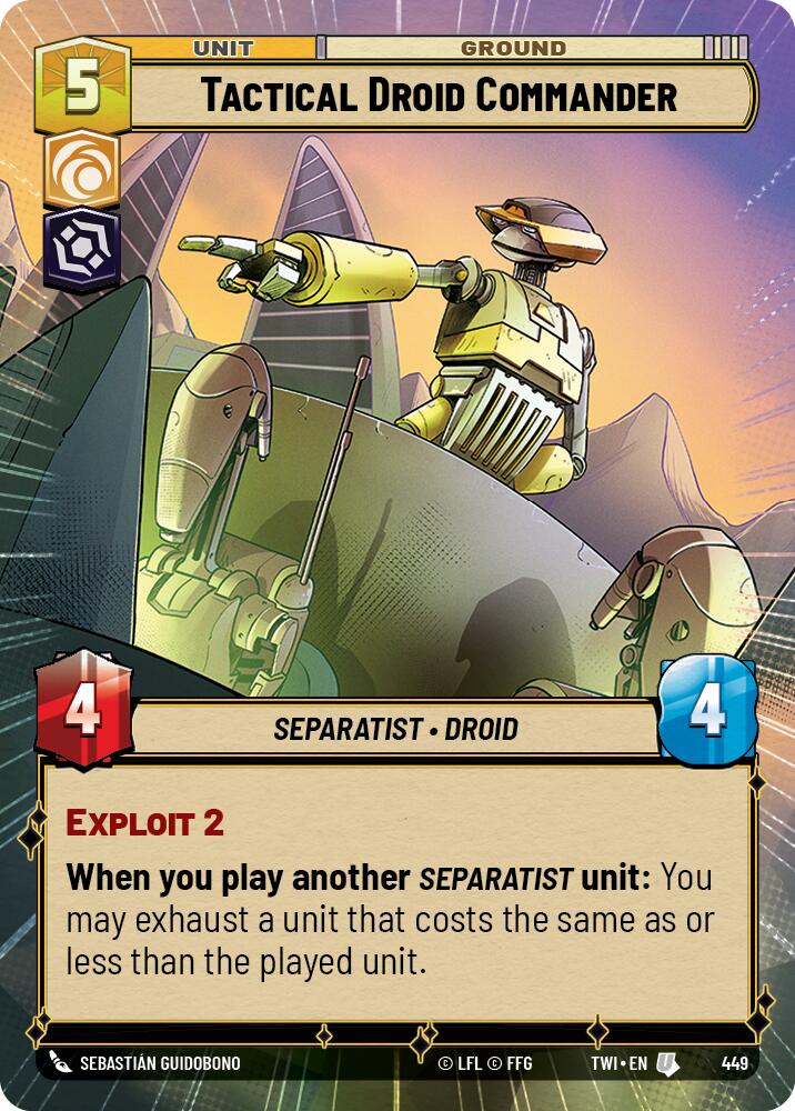 Tactical Droid Commander (449) (Hyperspace) (449) [Twilight of the Republic] | Cards and Coasters CA