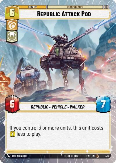 Republic Attack Pod (462) (Hyperspace) (462) [Twilight of the Republic] | Cards and Coasters CA