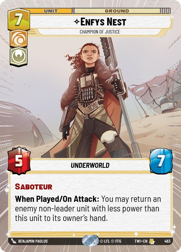 Enfys Nest - Champion of Justice (463) (Hyperspace) (463) [Twilight of the Republic] | Cards and Coasters CA