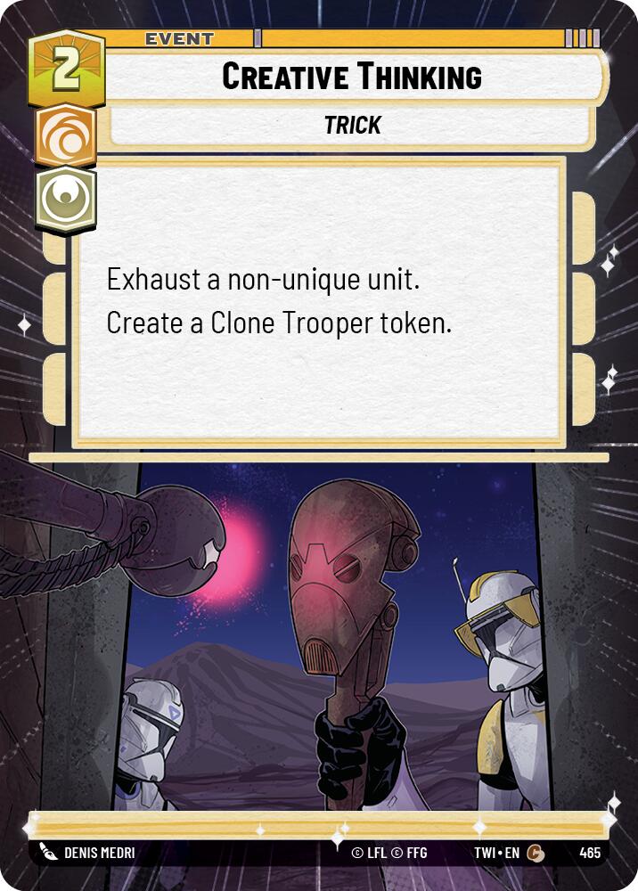 Creative Thinking (465) (Hyperspace) (465) [Twilight of the Republic] | Cards and Coasters CA