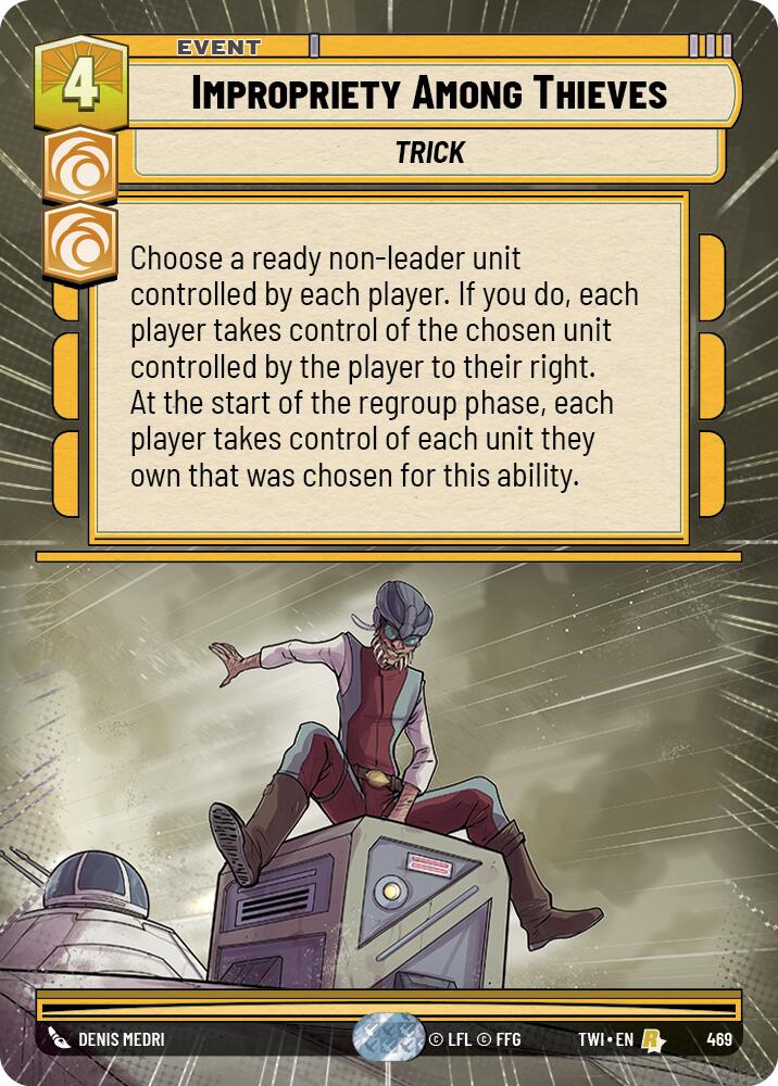 Impropriety Among Thieves (469) (Hyperspace) (469) [Twilight of the Republic] | Cards and Coasters CA