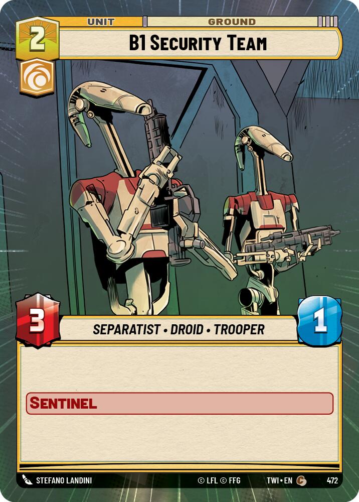B1 Security Team (472) (Hyperspace) (472) [Twilight of the Republic] | Cards and Coasters CA