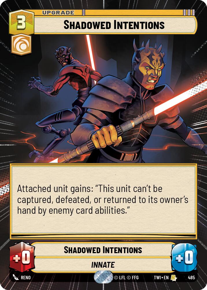 Shadowed Intentions (485) (Hyperspace) (485) [Twilight of the Republic] | Cards and Coasters CA