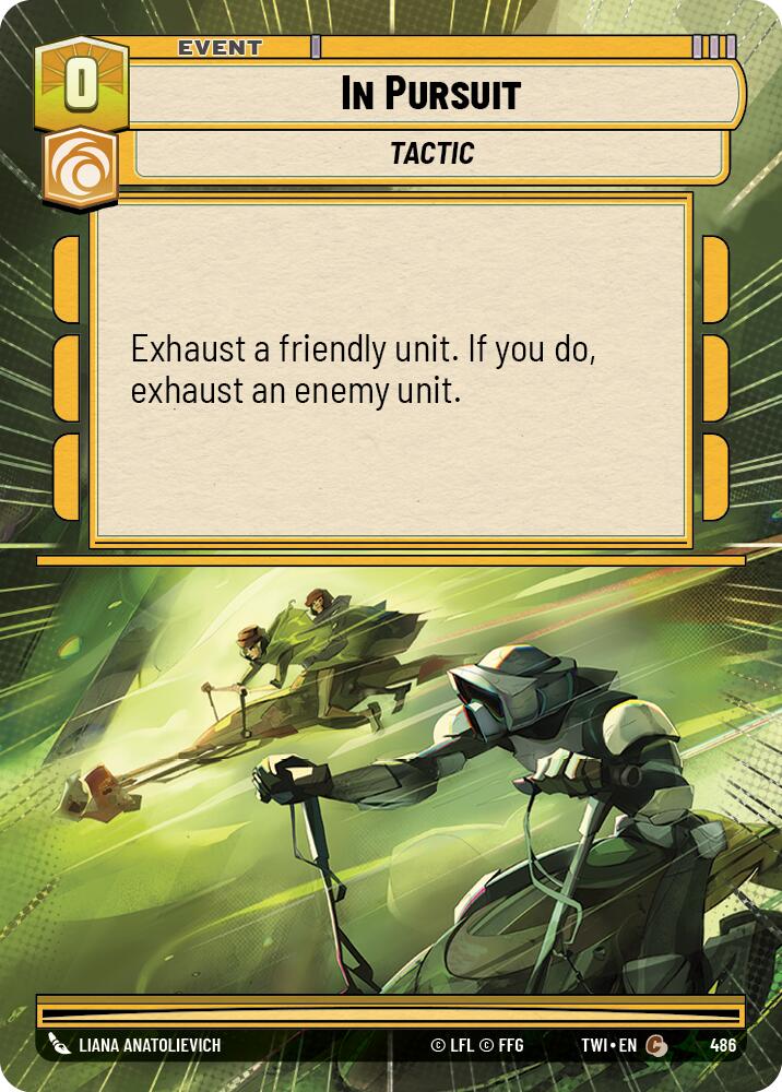 In Pursuit (486) (Hyperspace) (486) [Twilight of the Republic] | Cards and Coasters CA