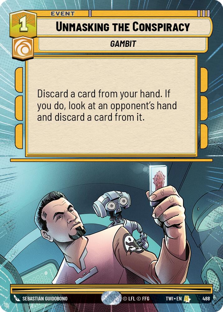 Unmasking the Conspiracy (488) (Hyperspace) (488) [Twilight of the Republic] | Cards and Coasters CA
