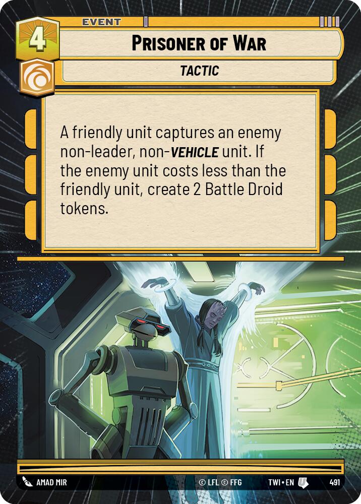 Prisoner of War (491) (Hyperspace) (491) [Twilight of the Republic] | Cards and Coasters CA