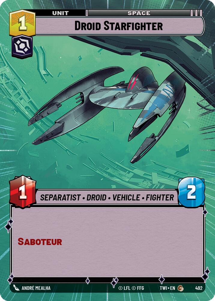 Droid Starfighter (492) (Hyperspace) (492) [Twilight of the Republic] | Cards and Coasters CA