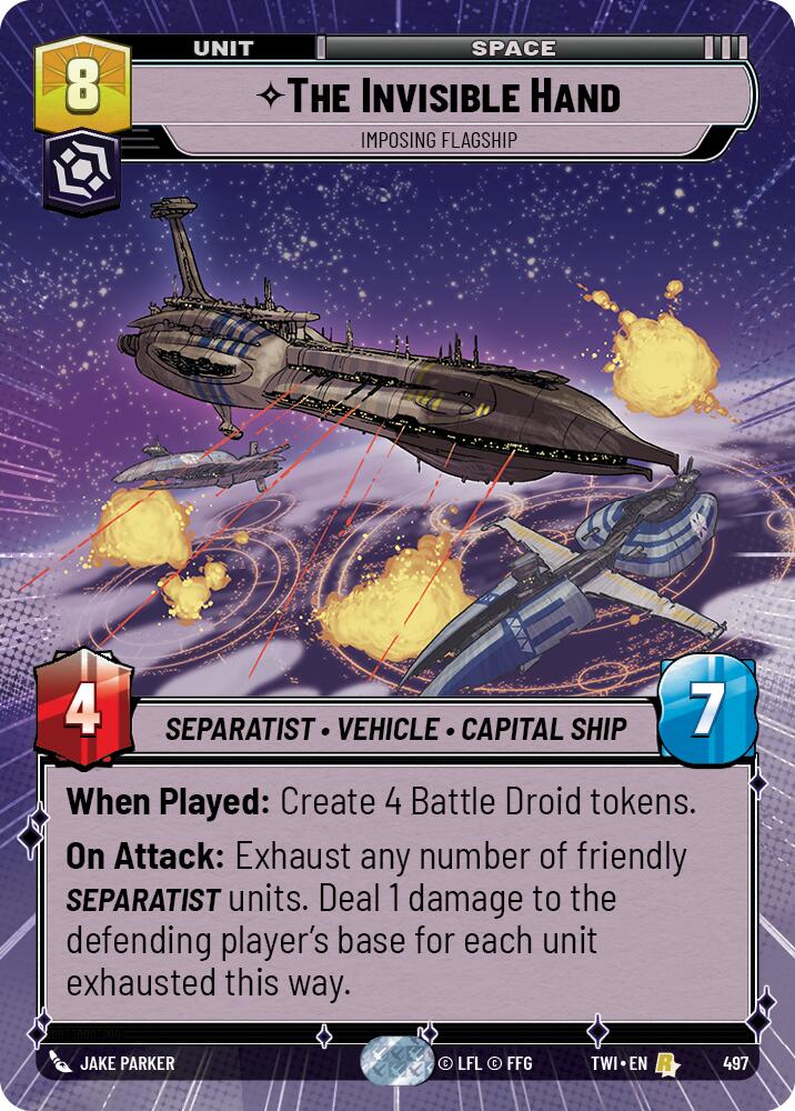 The Invisible Hand - Imposing Flagship (497) (Hyperspace) (497) [Twilight of the Republic] | Cards and Coasters CA