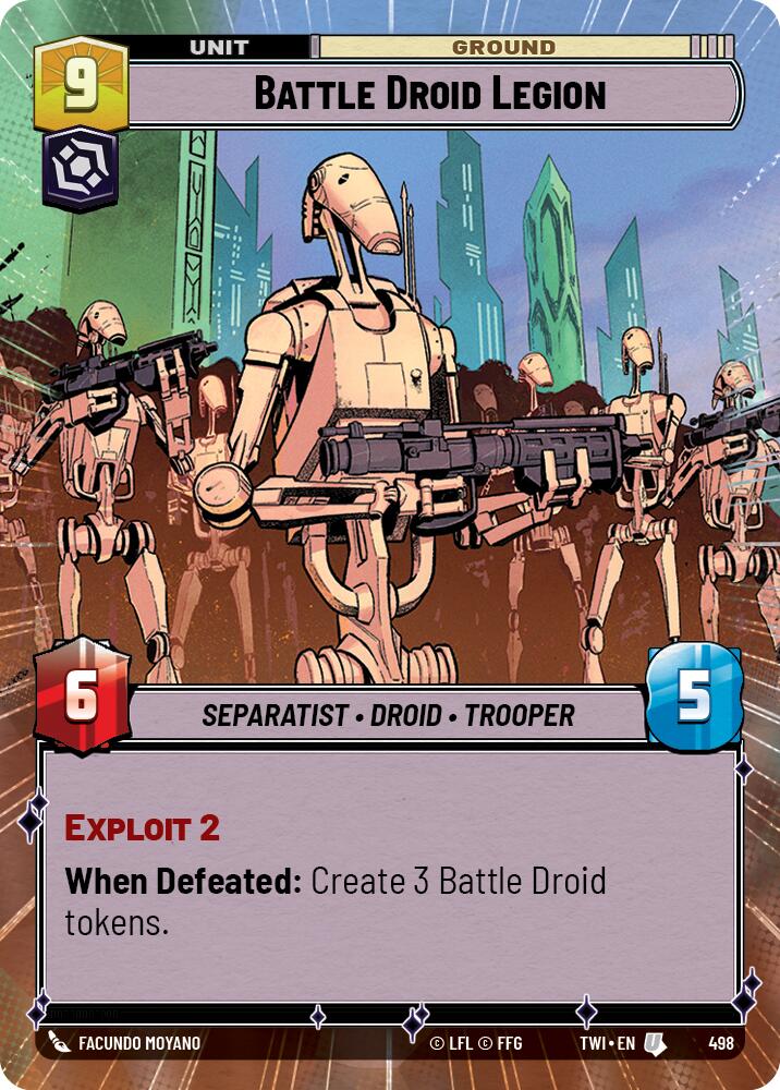 Battle Droid Legion (498) (Hyperspace) (498) [Twilight of the Republic] | Cards and Coasters CA