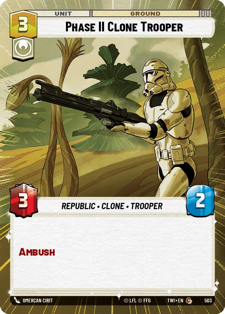 Phase II Clone Trooper (503) (Hyperspace) (503) [Twilight of the Republic] | Cards and Coasters CA