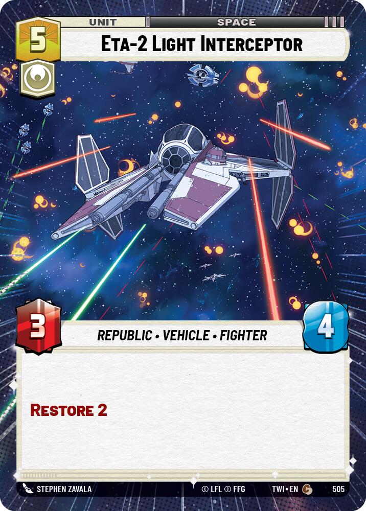 Eta-2 Light Interceptor (505) (Hyperspace) (505) [Twilight of the Republic] | Cards and Coasters CA