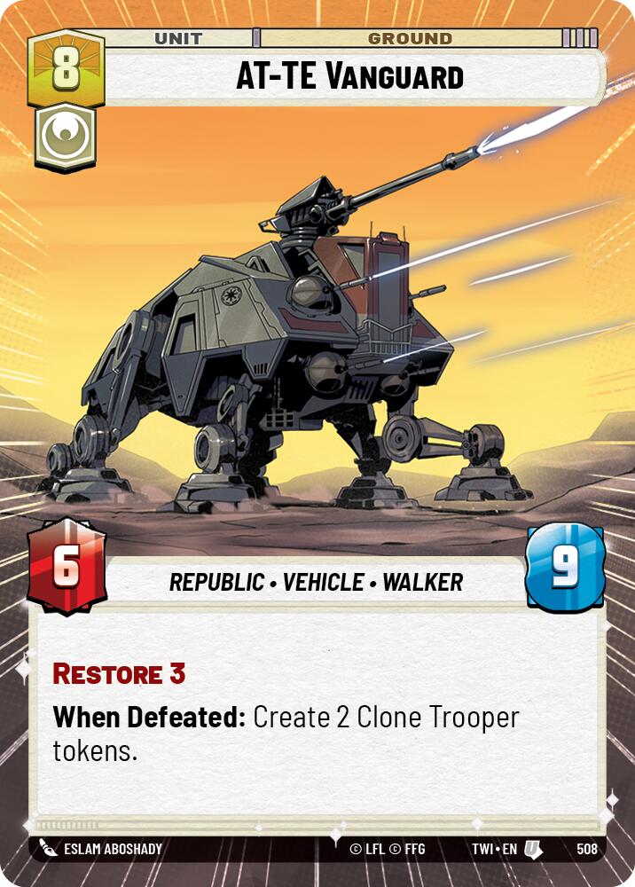 AT-TE Vanguard (508) (Hyperspace) (508) [Twilight of the Republic] | Cards and Coasters CA