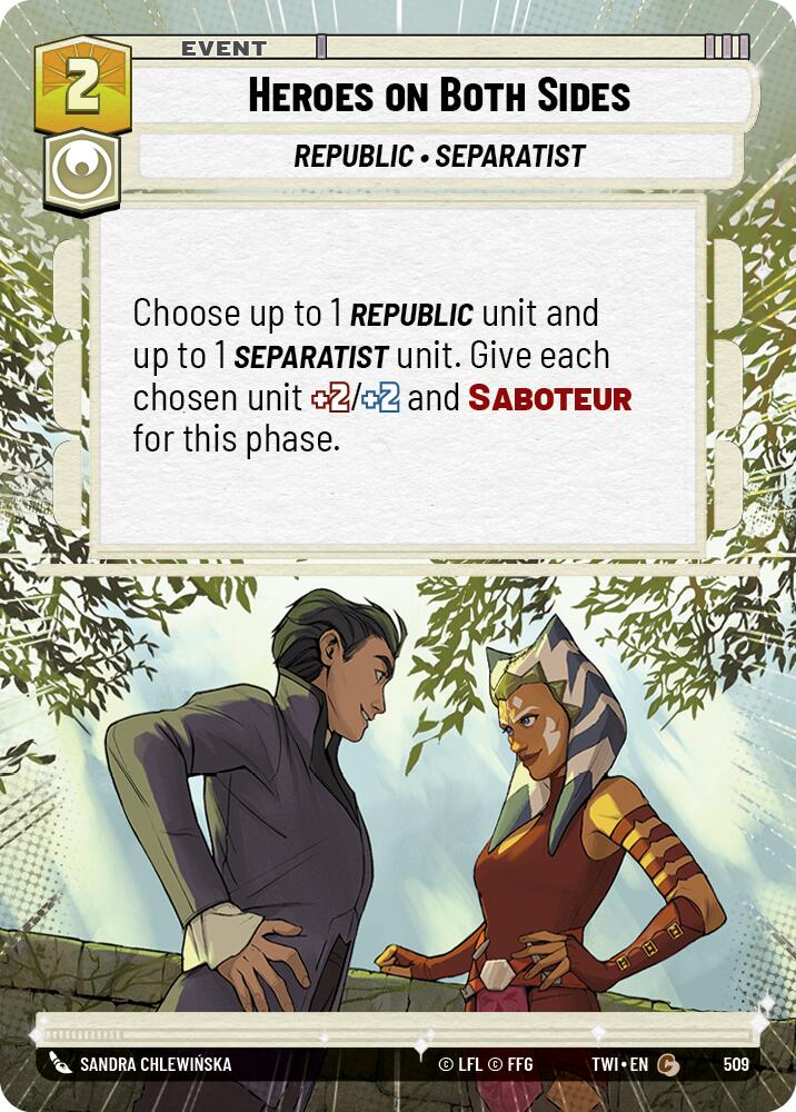 Heroes on Both Sides (509) (Hyperspace) (509) [Twilight of the Republic] | Cards and Coasters CA