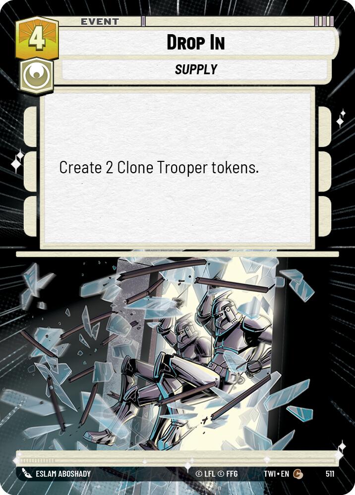 Drop In (511) (Hyperspace) (511) [Twilight of the Republic] | Cards and Coasters CA