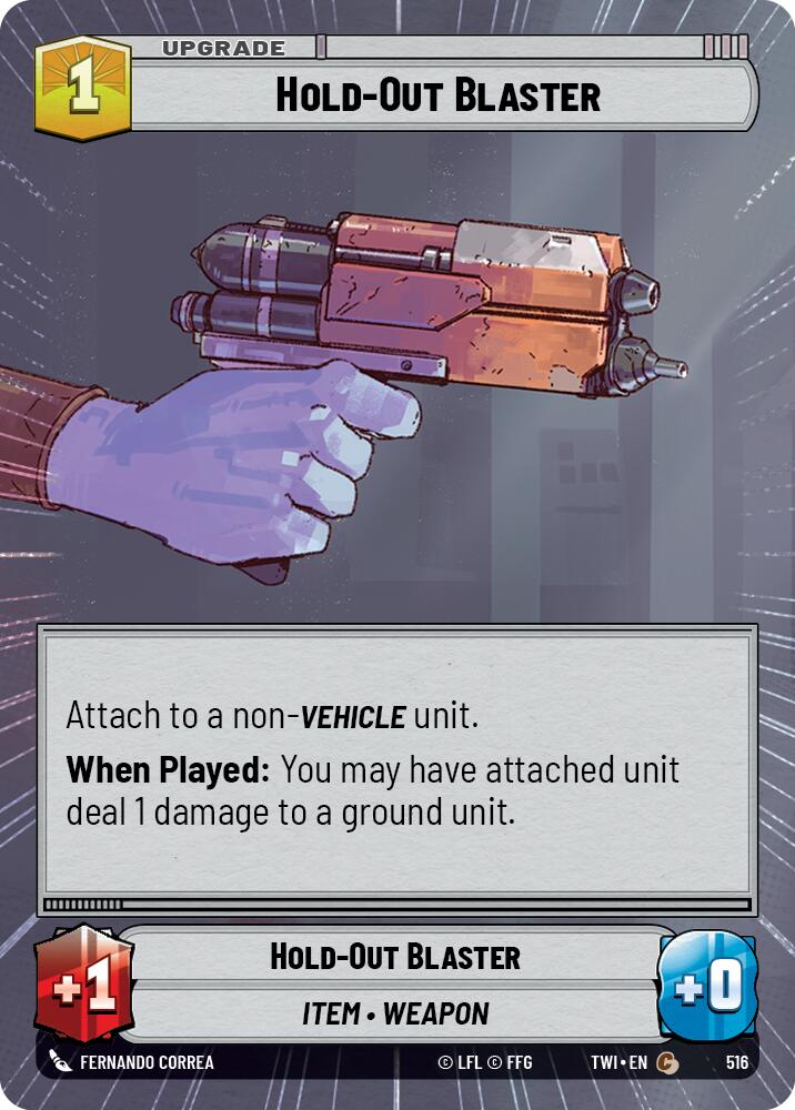 Hold-Out Blaster (516) (Hyperspace) (516) [Twilight of the Republic] | Cards and Coasters CA