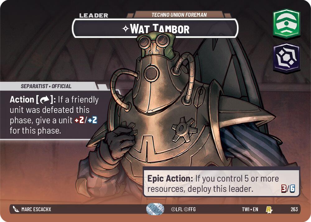 Wat Tambor - Techno Union Foreman (263) (Showcase) (263) [Twilight of the Republic] | Cards and Coasters CA