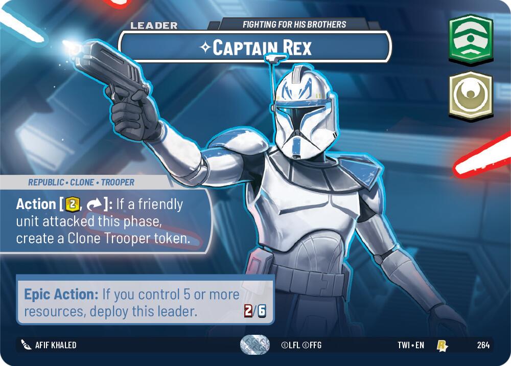 Captain Rex - Fighting For His Brothers (264) (Showcase) (264) [Twilight of the Republic] | Cards and Coasters CA