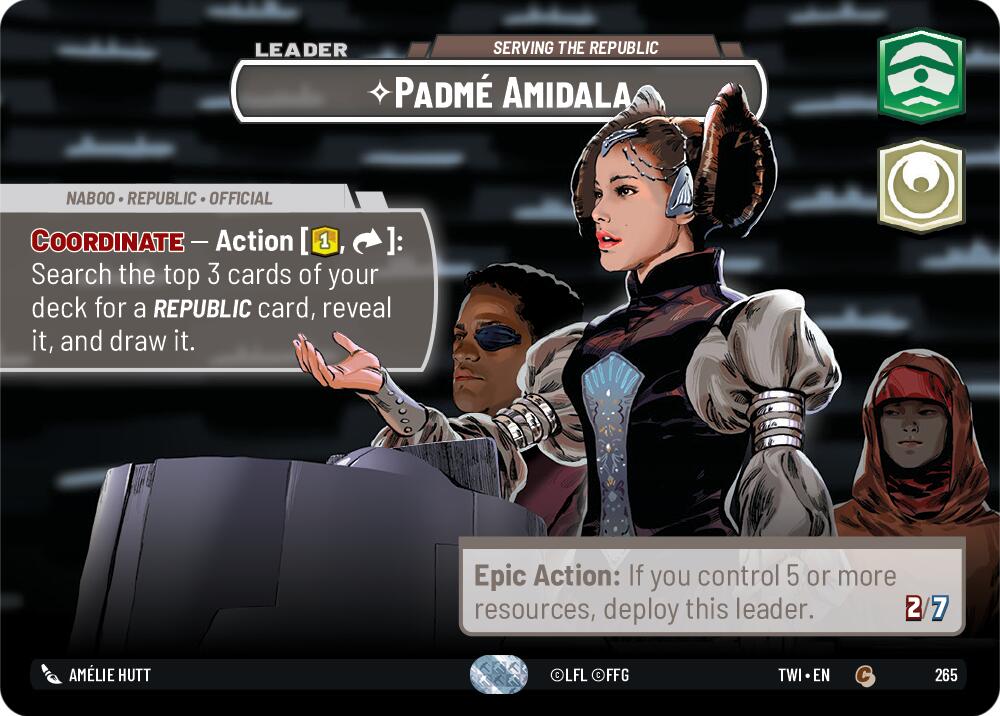 Padme Amidala - Serving the Republic (265) (Showcase) (265) [Twilight of the Republic] | Cards and Coasters CA