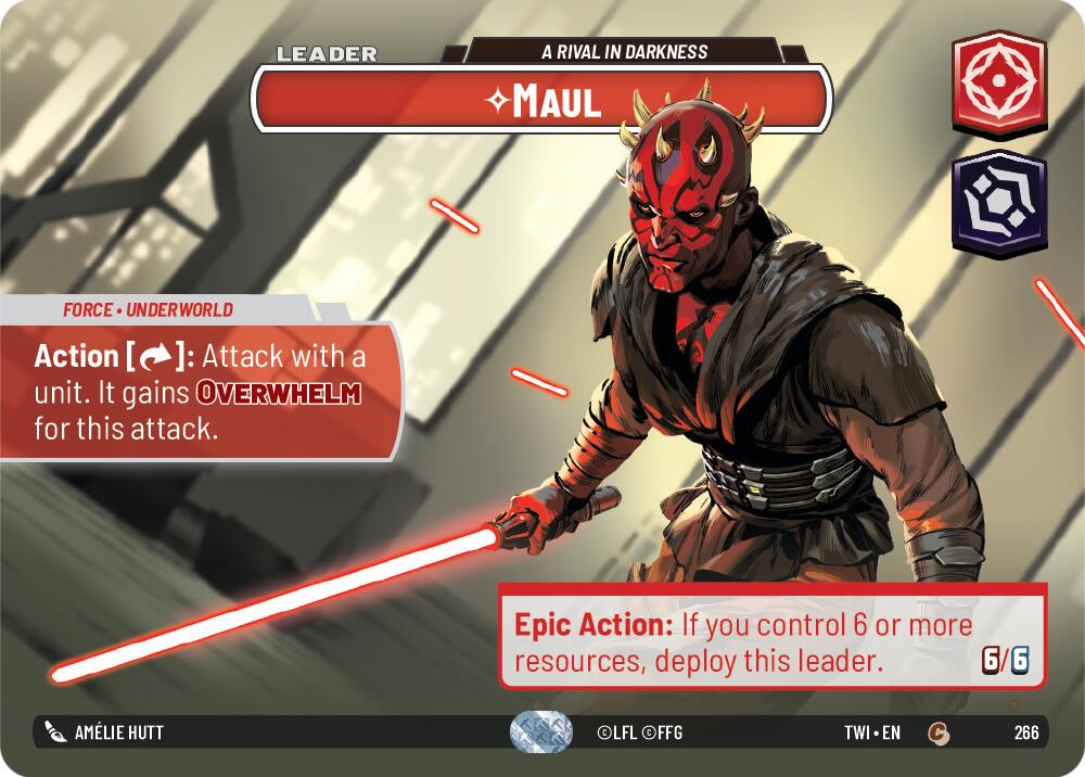 Maul - A Rival in Darkness (266) (Showcase) (266) [Twilight of the Republic] | Cards and Coasters CA