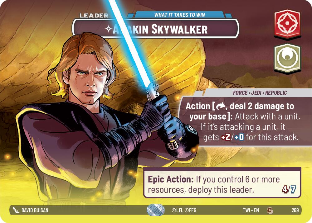 Anakin Skywalker - What it Takes to Win (Showcase) (269) [Twilight of the Republic] | Cards and Coasters CA