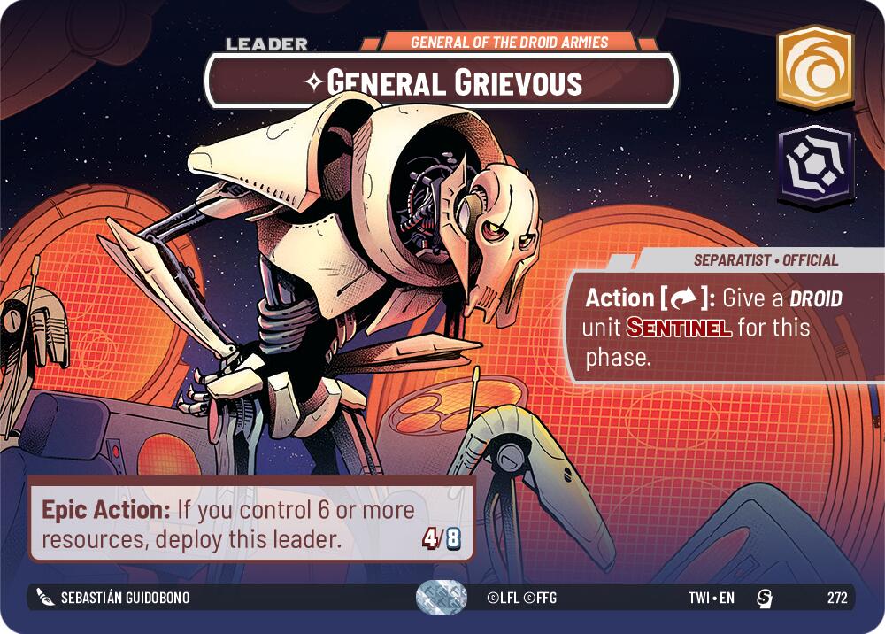 General Grievous - General of the Droid Armies (272) (Showcase) (272) [Twilight of the Republic] | Cards and Coasters CA
