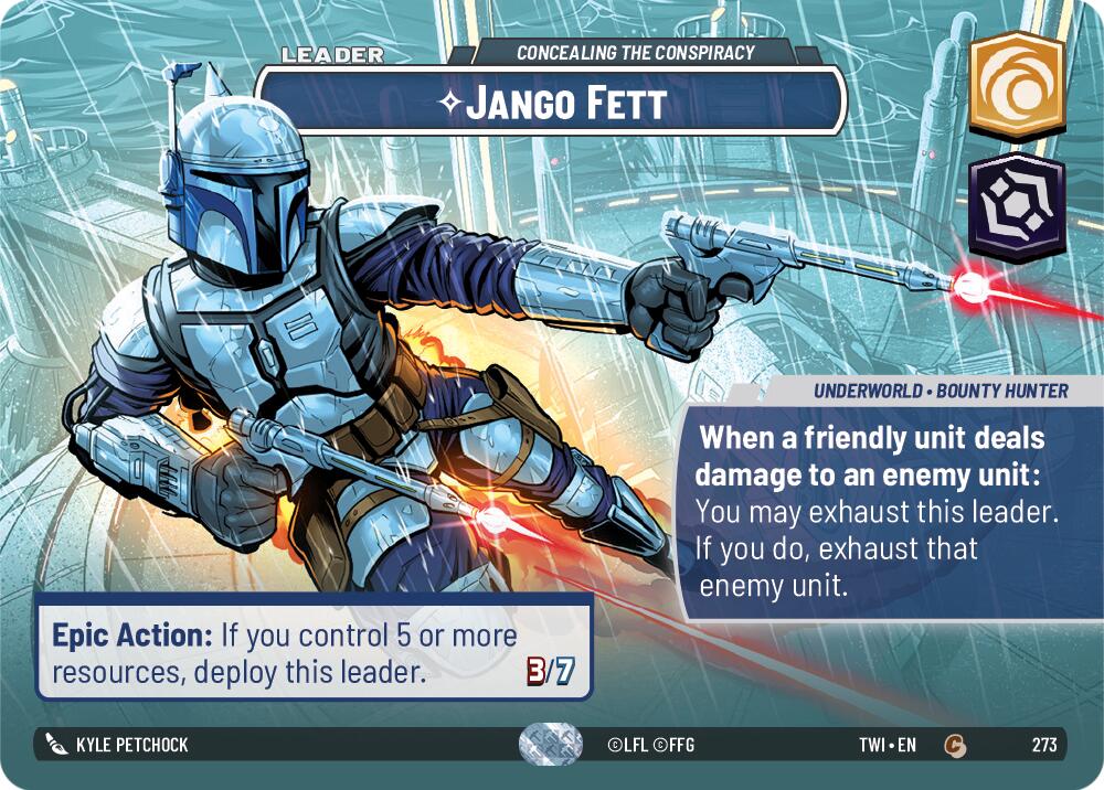 Jango Fett - Concealing the Conspiracy (273) (Showcase) (273) [Twilight of the Republic] | Cards and Coasters CA