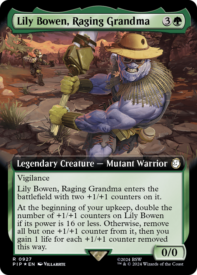 Lily Bowen, Raging Grandma (Extended Art) (Surge Foil) [Fallout] | Cards and Coasters CA