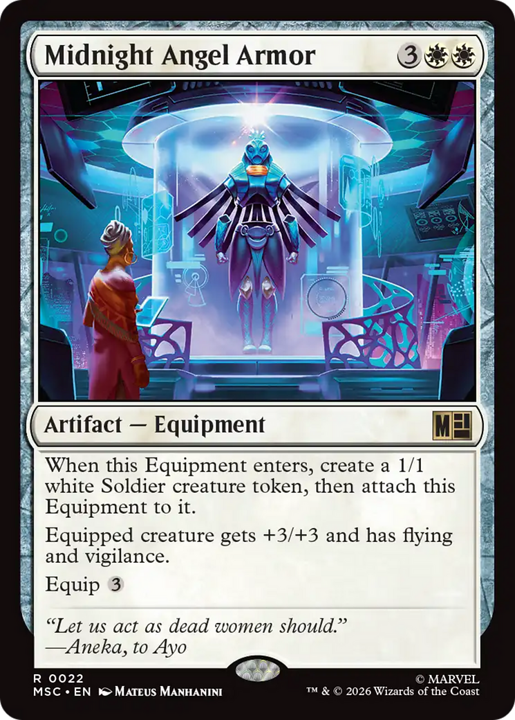 Midnight Angel Armor (Surge Foil) [Marvel Super Heroes Commander] | Cards and Coasters CA