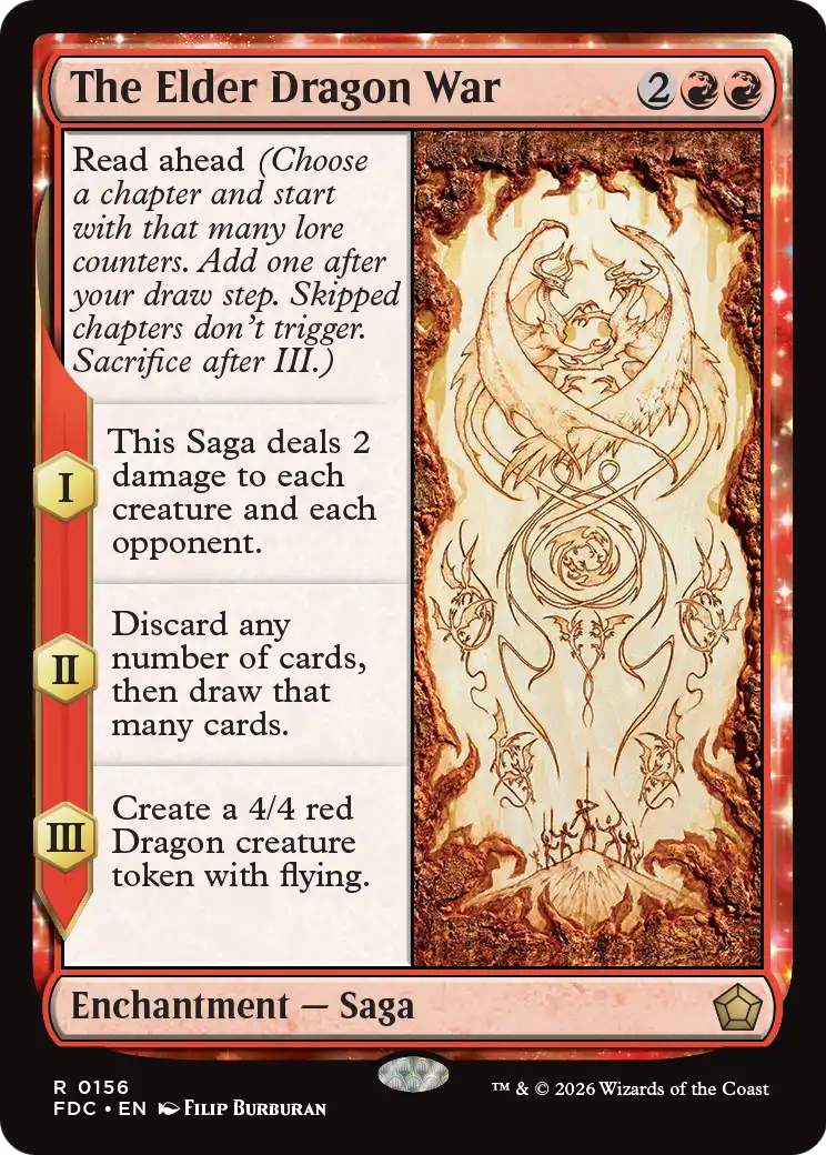 The Elder Dragon War [Foundations Commander] | Cards and Coasters CA
