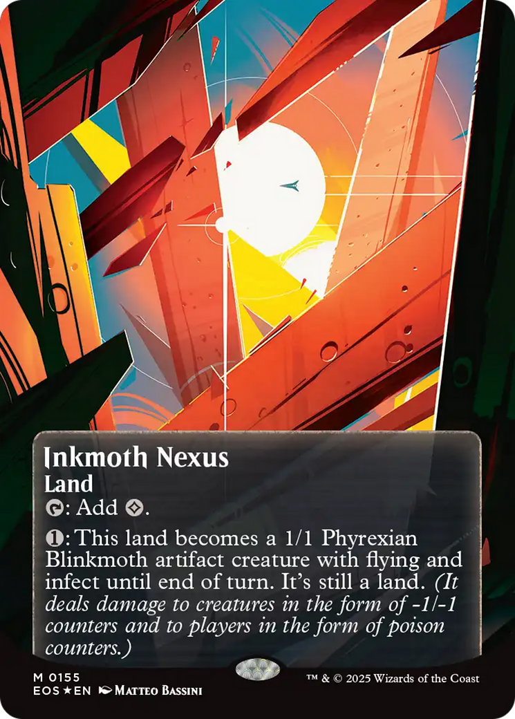 Inkmoth Nexus (0155) (Borderless) (Galaxy Foil) [Edge of Eternities: Stellar Sights] | Cards and Coasters CA
