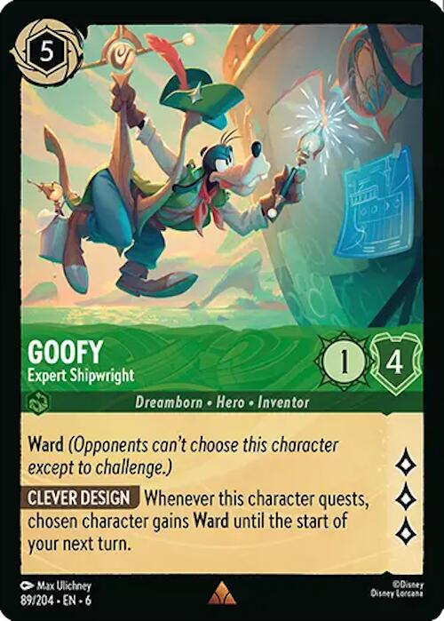 Goofy - Expert Shipwright (89/204) [Azurite Sea] | Cards and Coasters CA
