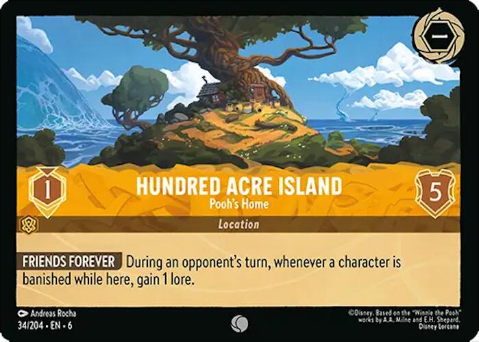 Hundred Acre Island - Pooh's Home (34/204) [Azurite Sea] | Cards and Coasters CA