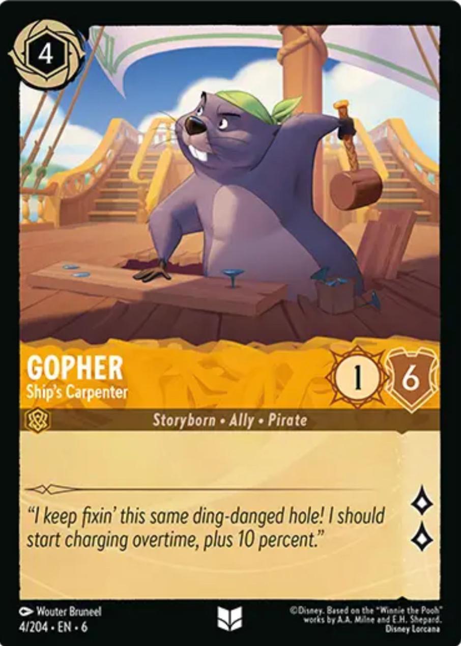 Gopher - Ship's Carpenter (4/204) [Azurite Sea] | Cards and Coasters CA