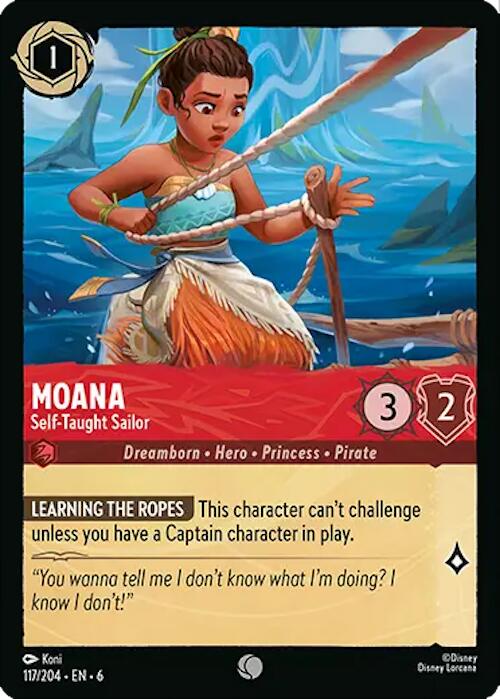 Moana - Self-Taught Sailor (117/204) [Azurite Sea] | Cards and Coasters CA