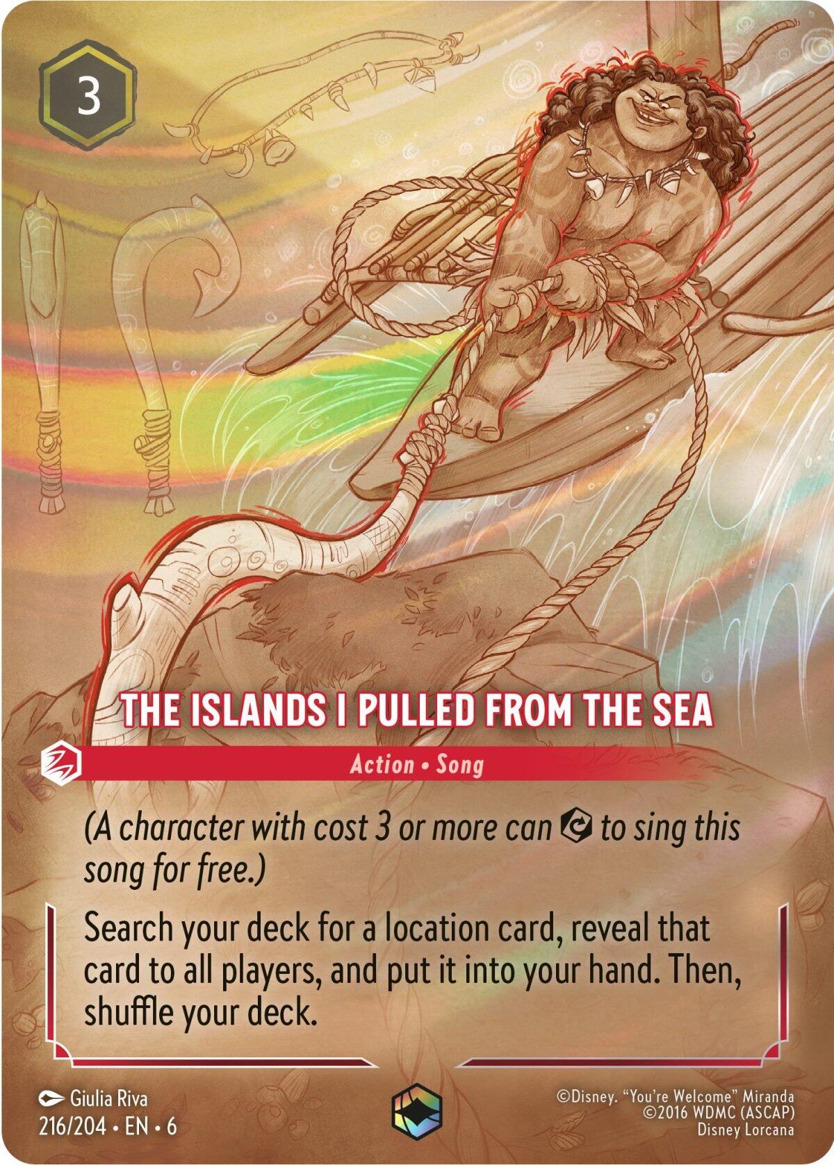 The Islands I Pulled From The Sea (Enchanted) (216/204) [Azurite Sea] | Cards and Coasters CA