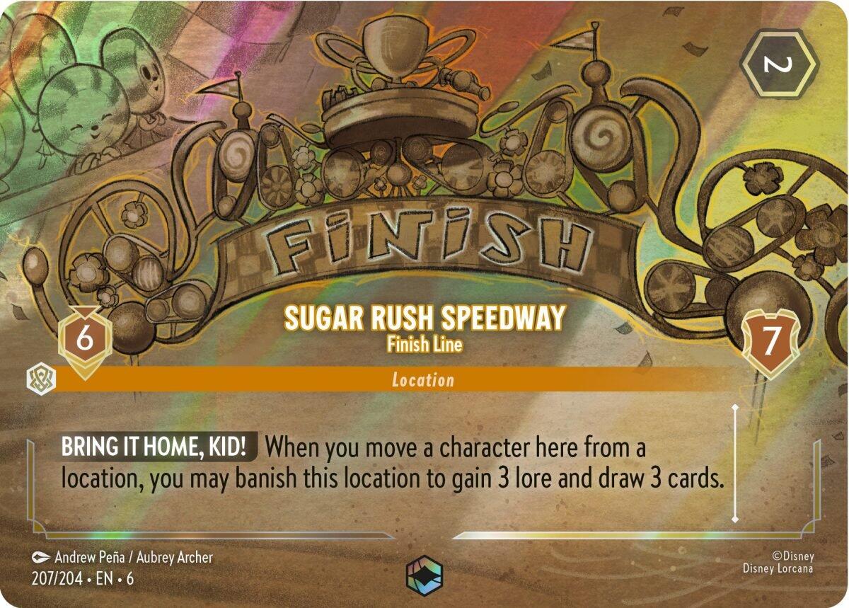 Sugar Rush Speedway - Finish Line (Enchanted) (207/204) [Azurite Sea] | Cards and Coasters CA