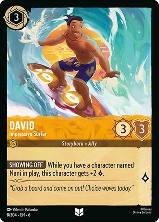 David - Impressive Surfer (8/204) [Azurite Sea] | Cards and Coasters CA