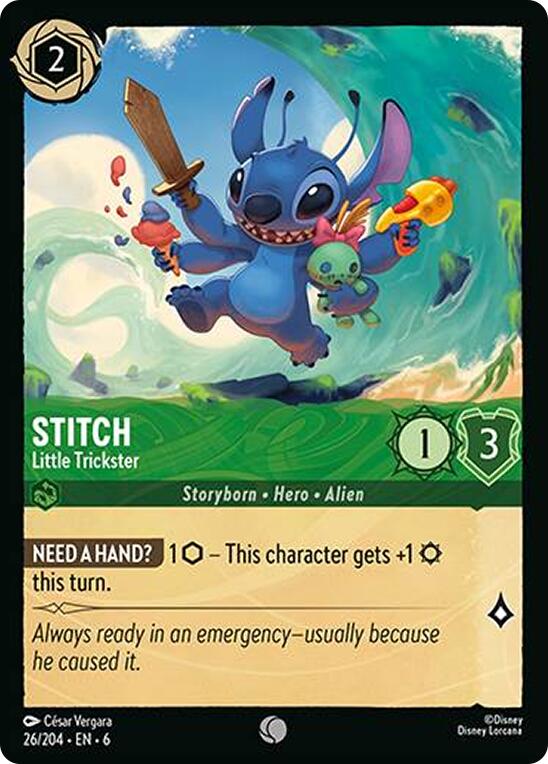 Stitch - Little Trickster (26/204) [Azurite Sea] | Cards and Coasters CA