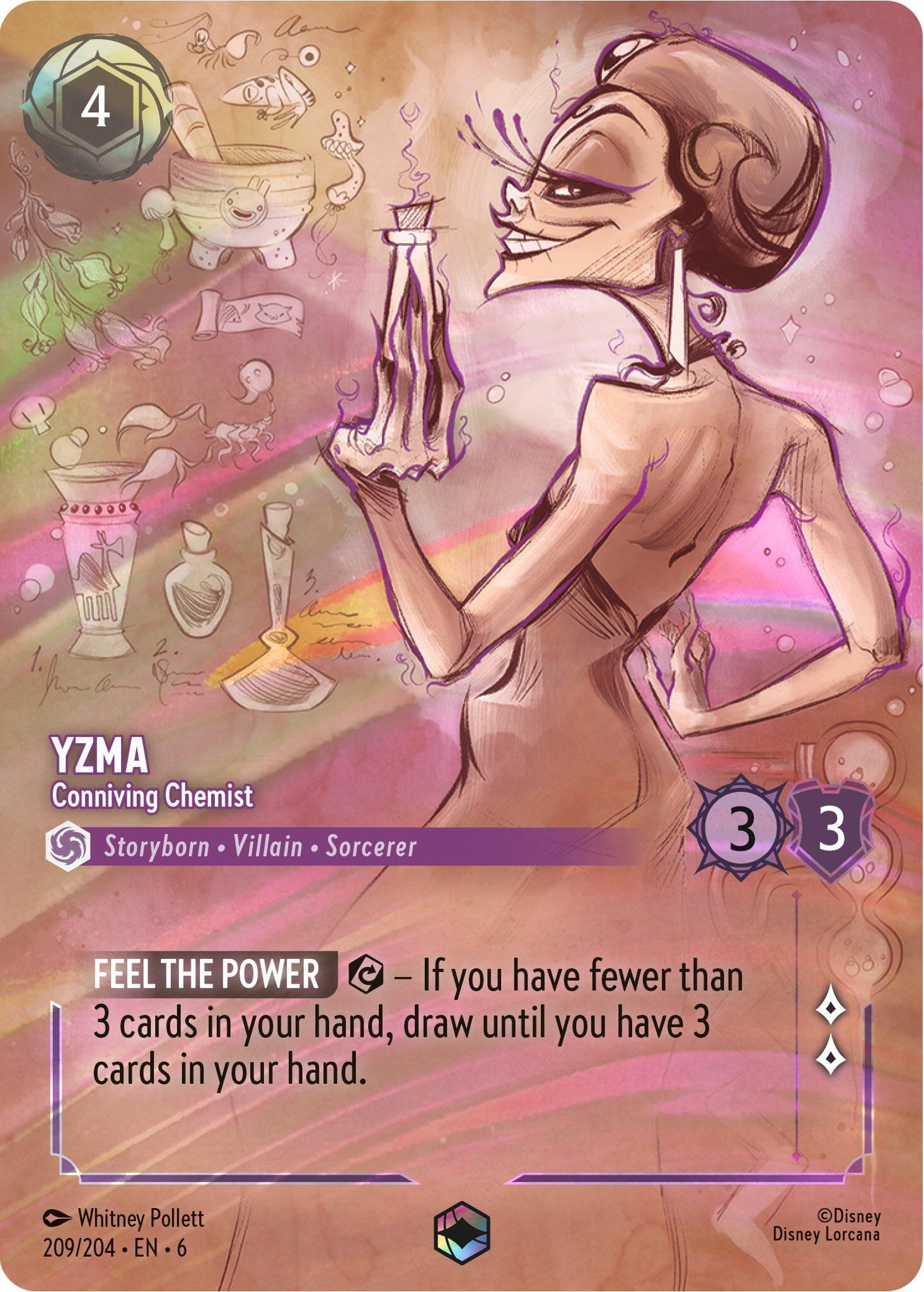 Yzma - Conniving Chemist (Enchanted) (209/204) [Azurite Sea] | Cards and Coasters CA