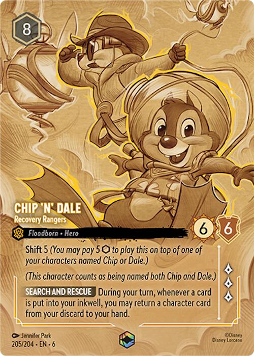 Chip 'n' Dale - Recovery Rangers (Enchanted) (205/204) [Azurite Sea] | Cards and Coasters CA