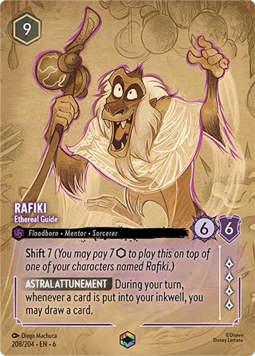 Rafiki - Ethereal Guide (Enchanted) (208/204) [Azurite Sea] | Cards and Coasters CA