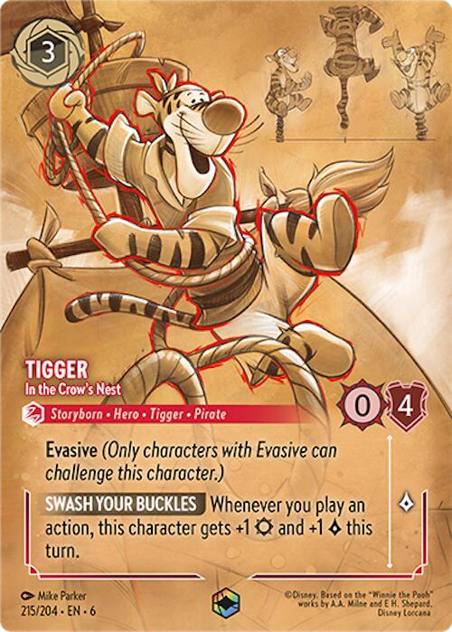 Tigger - In the Crow's Nest (Enchanted) (215/204) [Azurite Sea] | Cards and Coasters CA