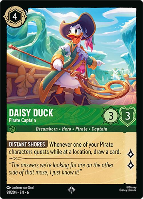 Daisy Duck - Pirate Captain (81/204) [Azurite Sea] | Cards and Coasters CA