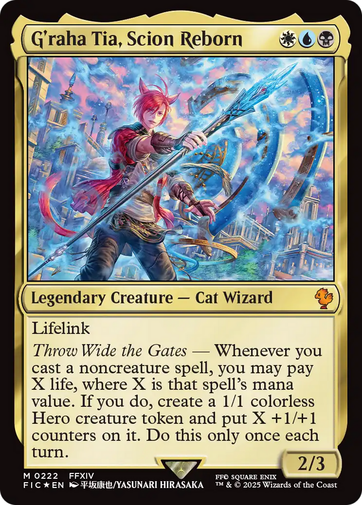 G'raha Tia, Scion Reborn (Surge Foil) [FINAL FANTASY Commander] | Cards and Coasters CA