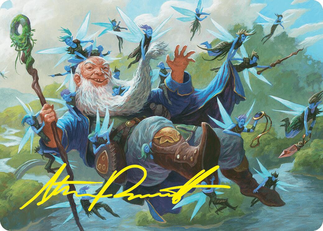 Mischievous Mystic Art Card (7/54) (Gold-Stamped Signature) [Foundations Art Series] | Cards and Coasters CA
