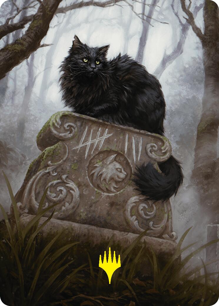 Nine-Lives Familiar 2 Art Card (36/54) (Gold-Stamped Planeswalker Symbol) [Foundations Art Series] | Cards and Coasters CA