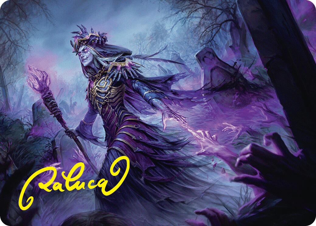 Zul Ashur, Lich Lord Art Card (10/54) (Gold-Stamped Signature) [Foundations Art Series] | Cards and Coasters CA