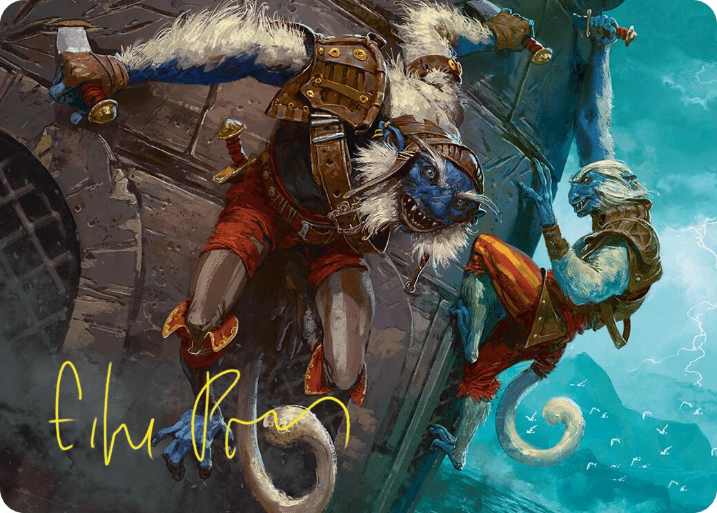 Goblin Boarders Art Card (11/54) (Gold-Stamped Signature) [Foundations Art Series] | Cards and Coasters CA